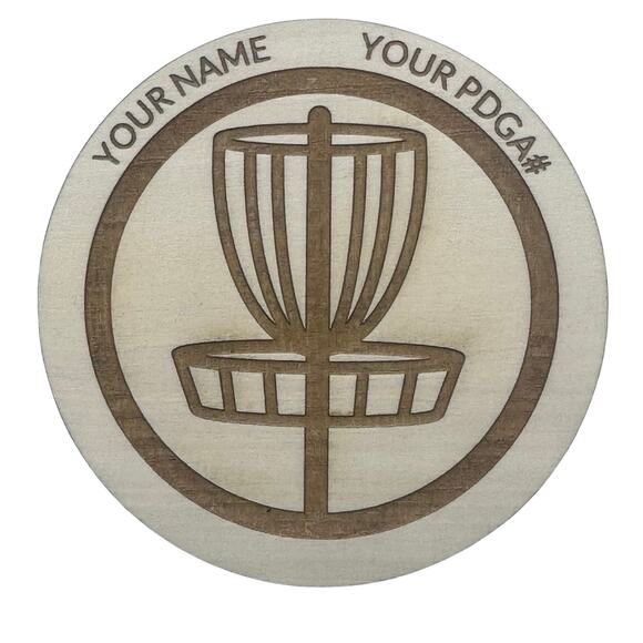 Disc Golf Mini Personalized Wood Laser Engraved Bottle Opener 4" - Picture 5 of 7